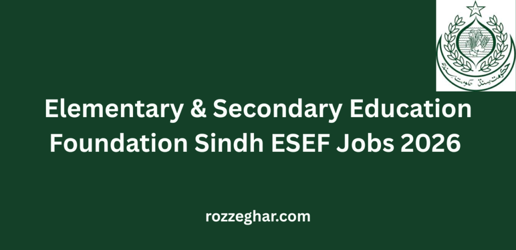 Elementary & Secondary Education Foundation Sindh ESEF Jobs 2026 – Complete Career Guide for Applicants